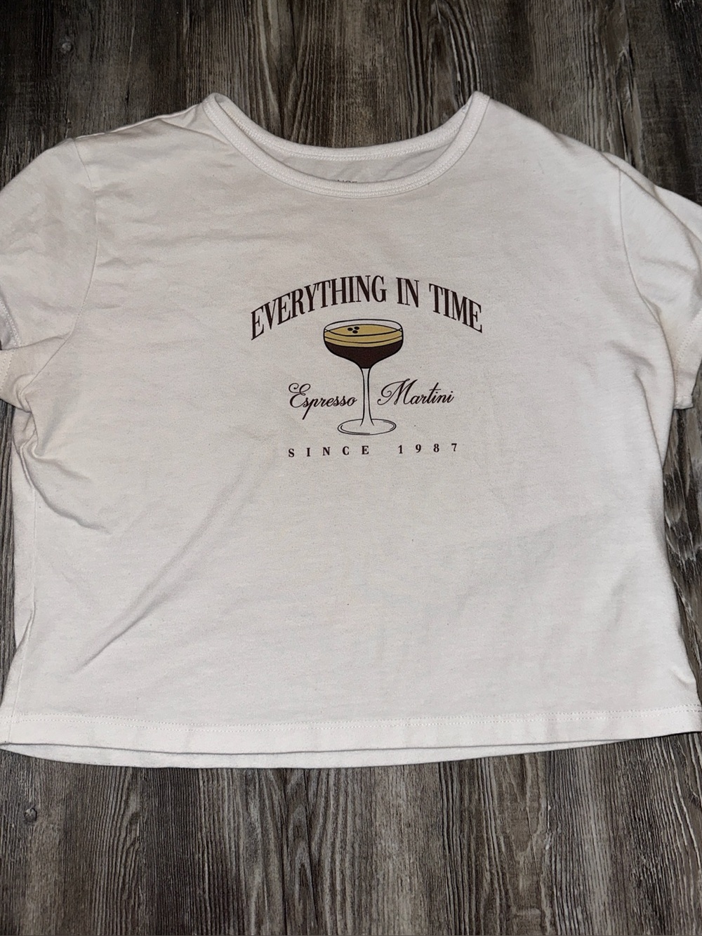 Women’s Everything In Time Espresso Martini Croppped T-shirt